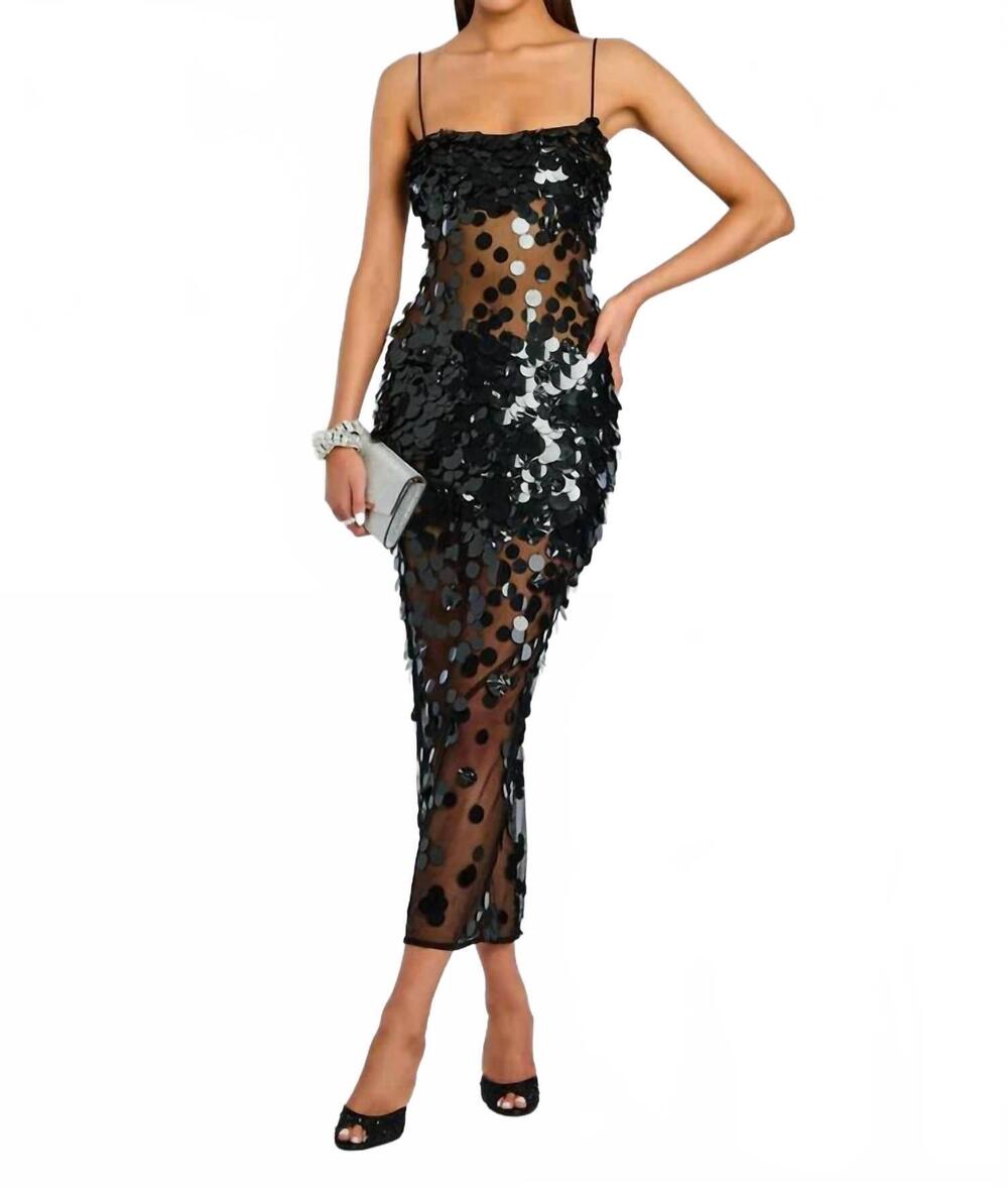 NEW RETROFETE mischa sequin dress in black